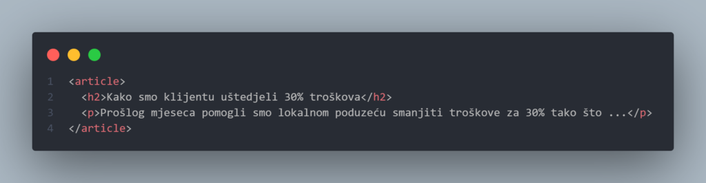article oznaka