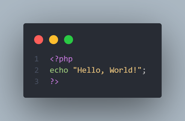 hello world php example