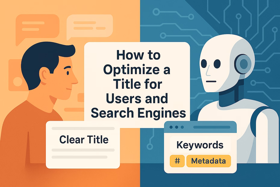 How to optimize title for users and search engines.